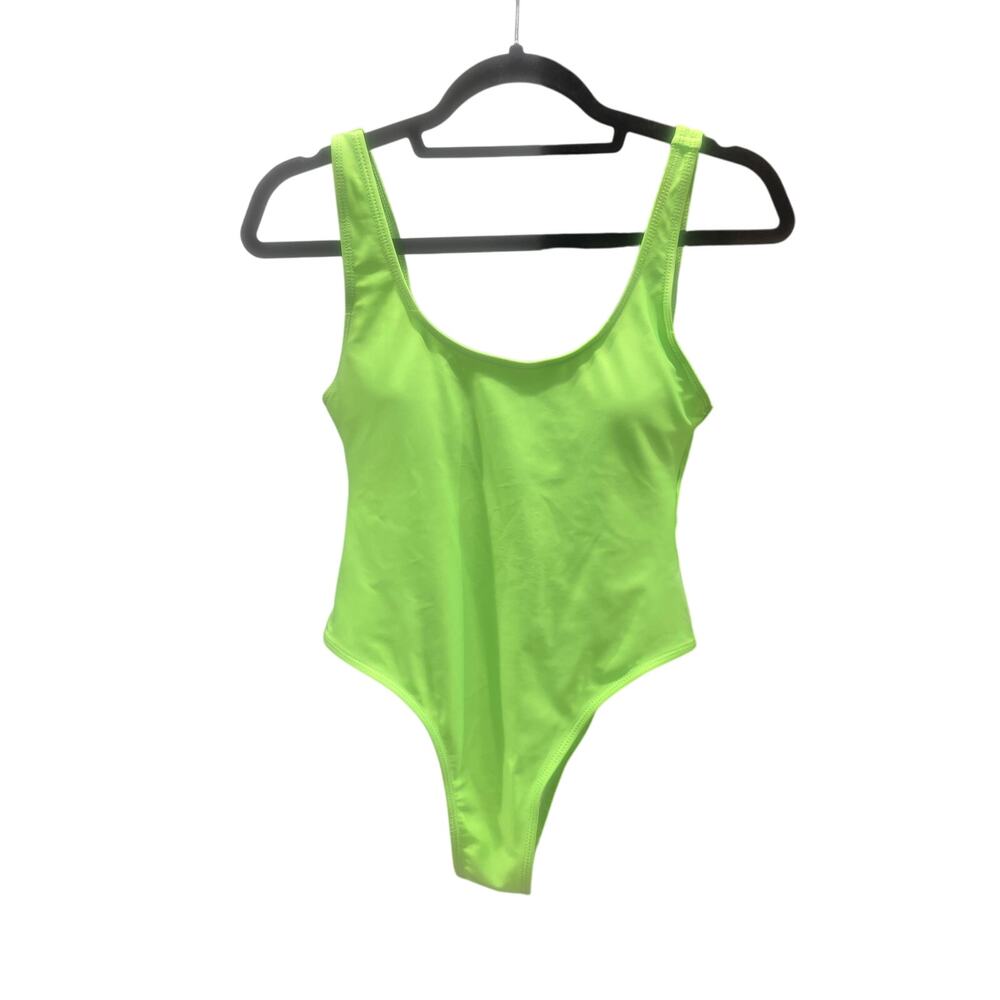 Pageant one piece swimsuit bright lime green size small